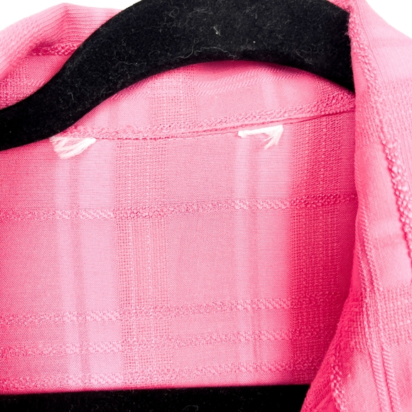 Pink Button-Up Textured Blouse - Picture 4 of 8